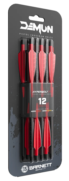 Barnett Outdoors Hyperbolt 7" 3 Fletch Carbon Crossbow Bolts - 12 Pack — view 3