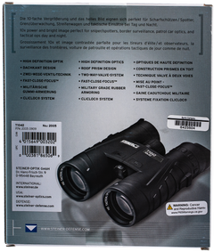 Steiner T1042 Tactical 10x42mm Roof Prism Binoculars - Black Makrolon Rubber Armor — view 3