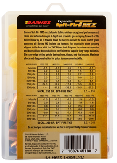 Barnes Bullets Spit-Fire TMZ Muzzleloader 50 Cal 250gr Polymer Tip 24-Rd — view 3