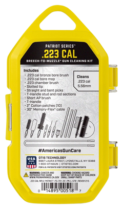Otis Patriot .223 Rem/5.56 NATO 15-Piece Rifle Cleaning Kit - Yellow Plastic Box — view 3