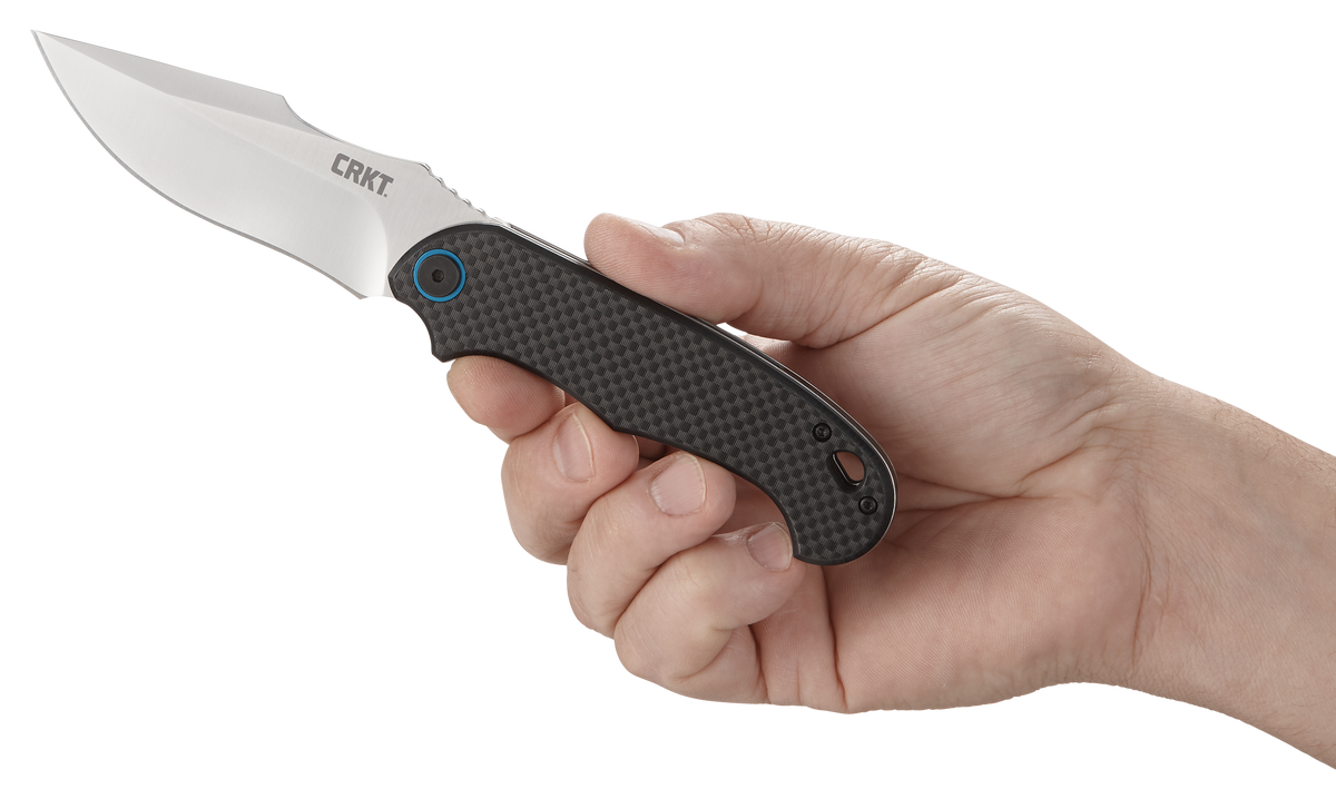Columbia River P.S.D. 3.63" Folding Plain Satin 4116 SS Carbon Fiber/G10 Knife — view 3