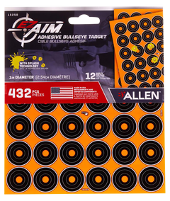 EZ-Aim 15250 Splash Reactive Self-Adhesive Paper 1" Bullseye 12 Pack - Black/Orange — view 3