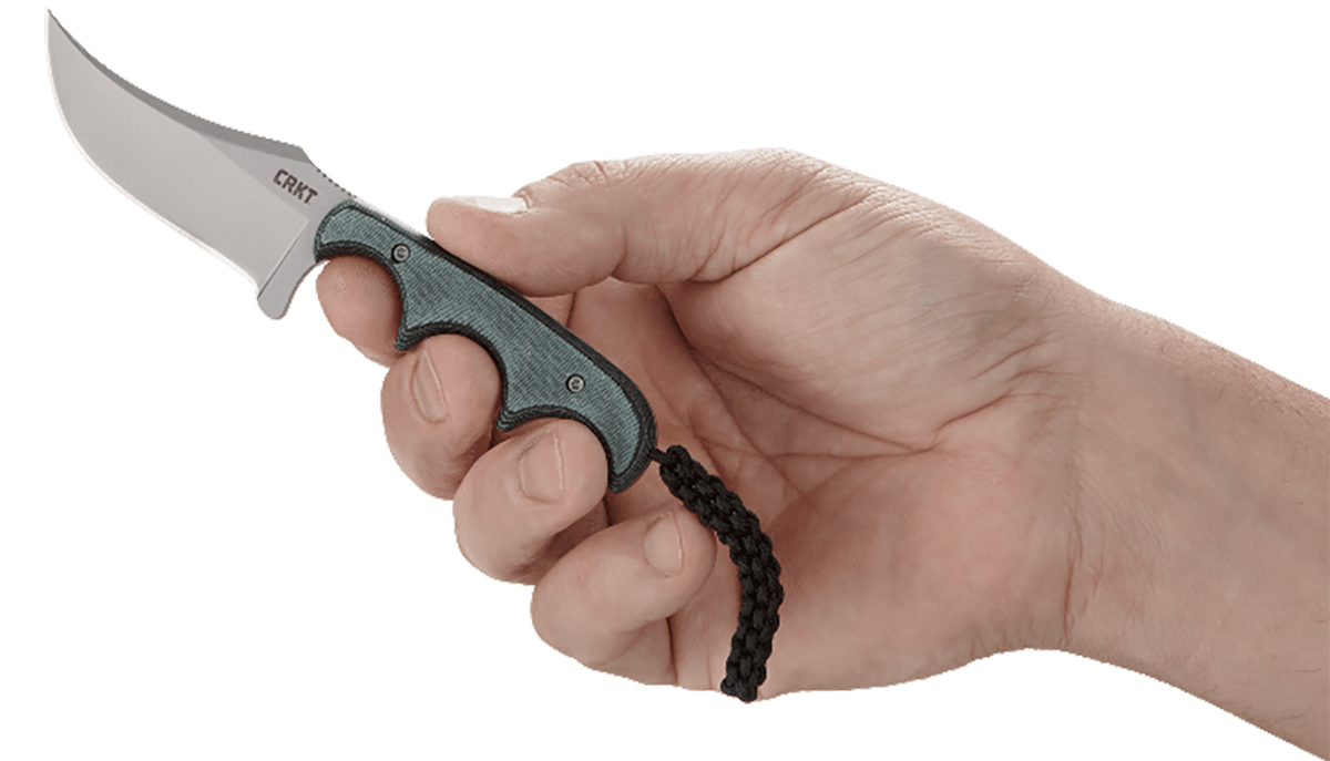 Columbia River Minimalist Persian 2.76" Fixed Recurve Plain 8Cr13MoV SS Green Fiber Handle Knife — view 3