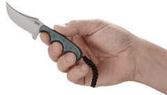Columbia River Minimalist Persian 2.76" Fixed Recurve Plain 8Cr13MoV SS Green Fiber Handle Knife — view 3
