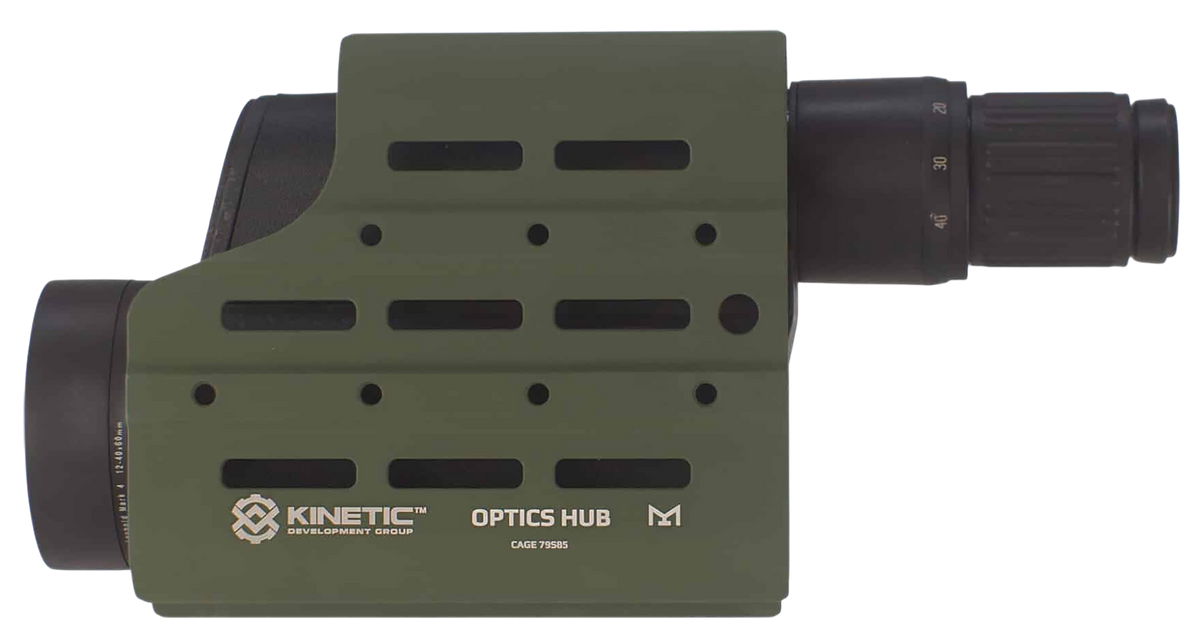 Kinetic Development Group Optics HUB Spotting Scope Case - Green Cerakote Aluminum — view 3