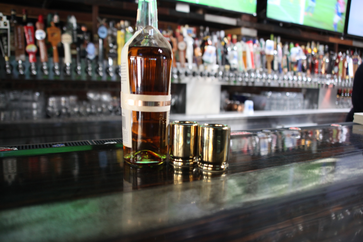 Caliber Gourmet 50 Caliber Shot Glasses Gold Ceramic 1 Pair — view 3