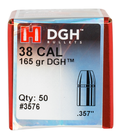 Hornady DGH 38 Cal .357 165gr Jacketed Handgun Reloading Bullets - 50/Box — view 3