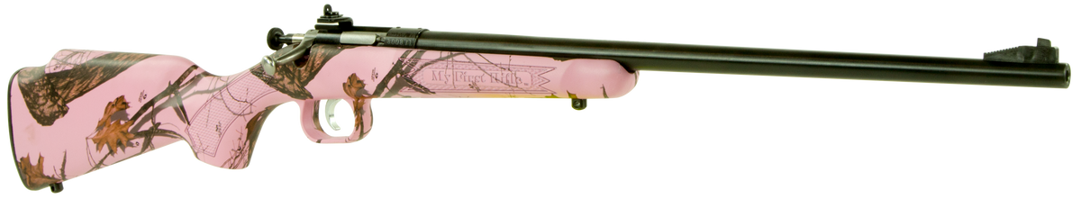 Crickett KSA2161 Youth 22 LR 16.12" 1-Rd Bolt Action Rifle - Mossy Oak Pink Blaze Stock — view 3