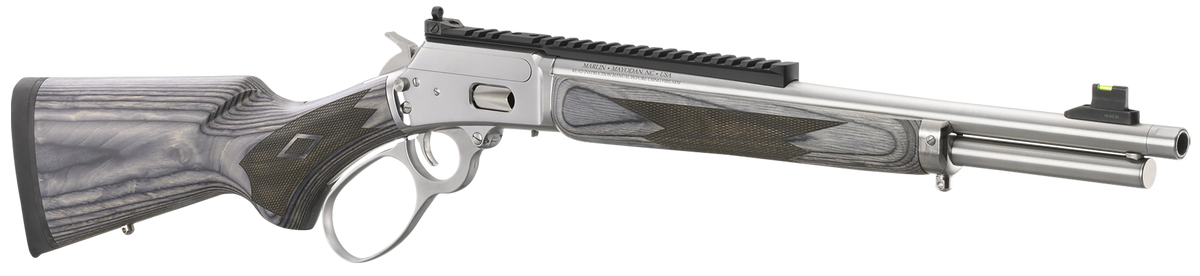 Marlin 1894 SBL 44 Rem Mag/44 Special 16.10" 9+1 Lever-Action Rifle - Polished Stainless Gray Laminate — view 3