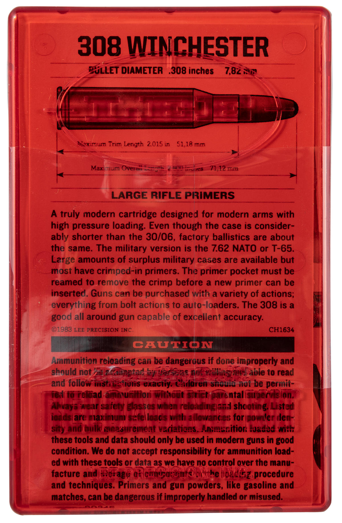 Lee 90245 Lee Loader Classic 308 Win Reloading Kit — view 3