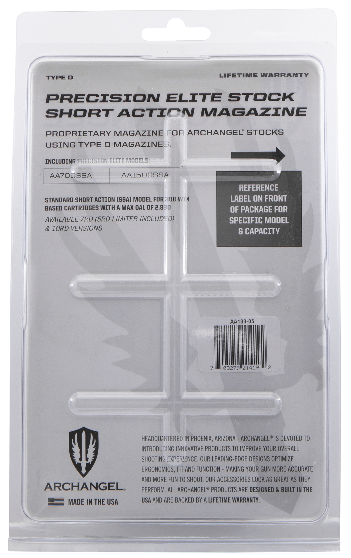 Archangel Precision Elite 7-Rd 6.5 Creedmoor / .308 Win / 7.62x51 NATO Black Polymer Rifle Magazine — view 3