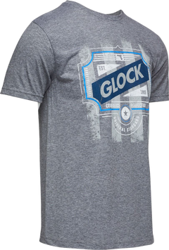 Glock Blue Line Tee Gray Ringspun Cotton/Polyester Short Sleeve Large — view 3