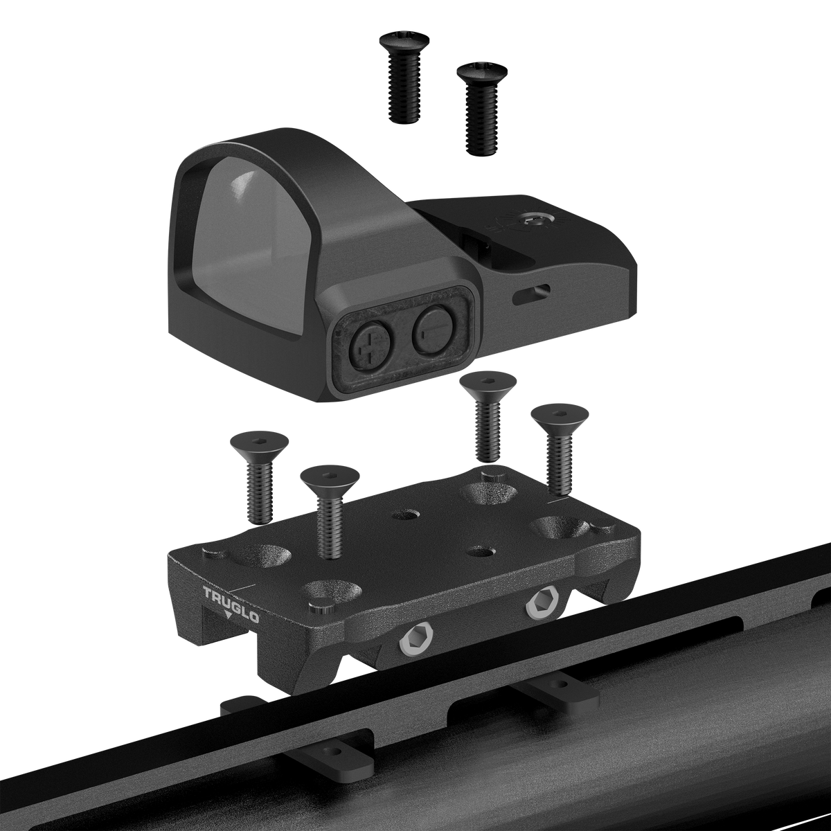 TruGlo Universal Shotgun Rib Mount 4-Post Mounting System Black — view 3