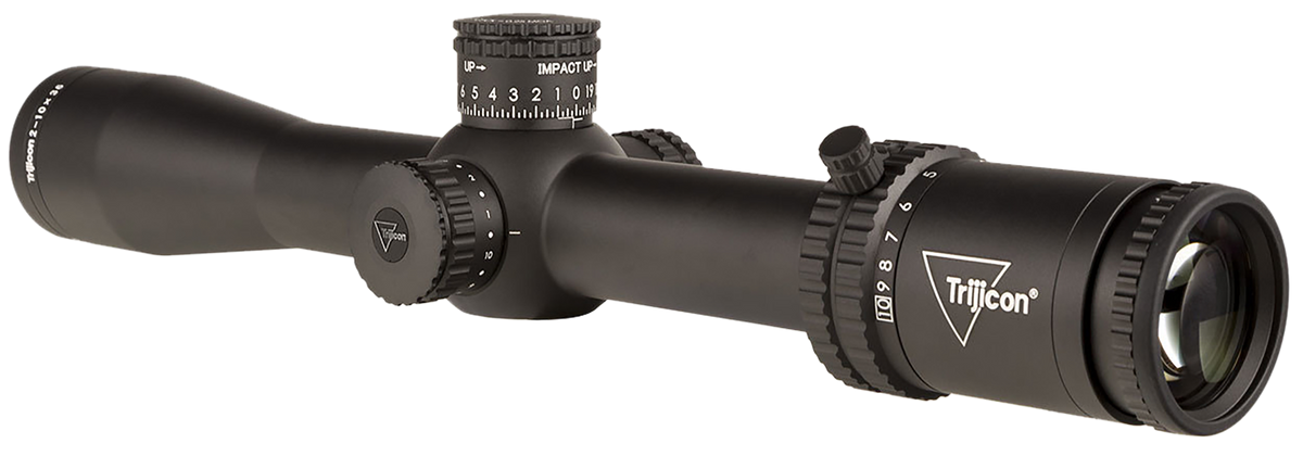 Trijicon Credo 2-10x36mm 30mm Tube FFP Illuminated Red MOA Precision Tree Riflescope - Matte Black — view 3