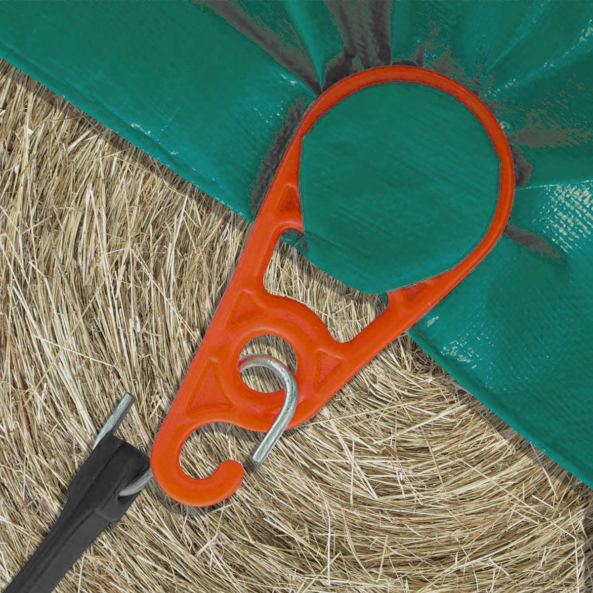 AccuSharp 1008C Super Snaps 7.80" Orange XL Tarp Clip - 15 Pack — view 3