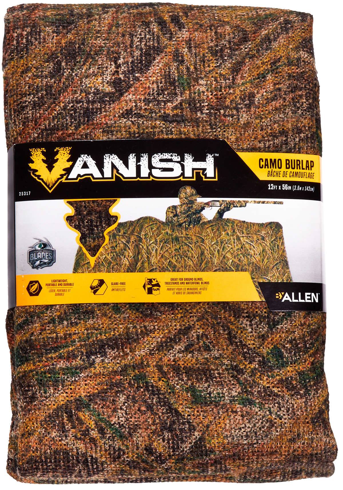 Vanish 25317 Blind Fabric Mossy Oak Shadow Grass Blades 12' x 54" Burlap — view 3