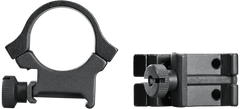 Weaver Mounts Quad Lock Detachable Rings 1" High Matte Black Aluminum - Quick Detach — view 3