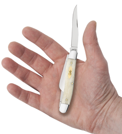 Case 11021 Stockman Medium Folding Clip Point/Pen/Sheepsfoot Plain Carbon Steel Smooth Natural Bone — view 3