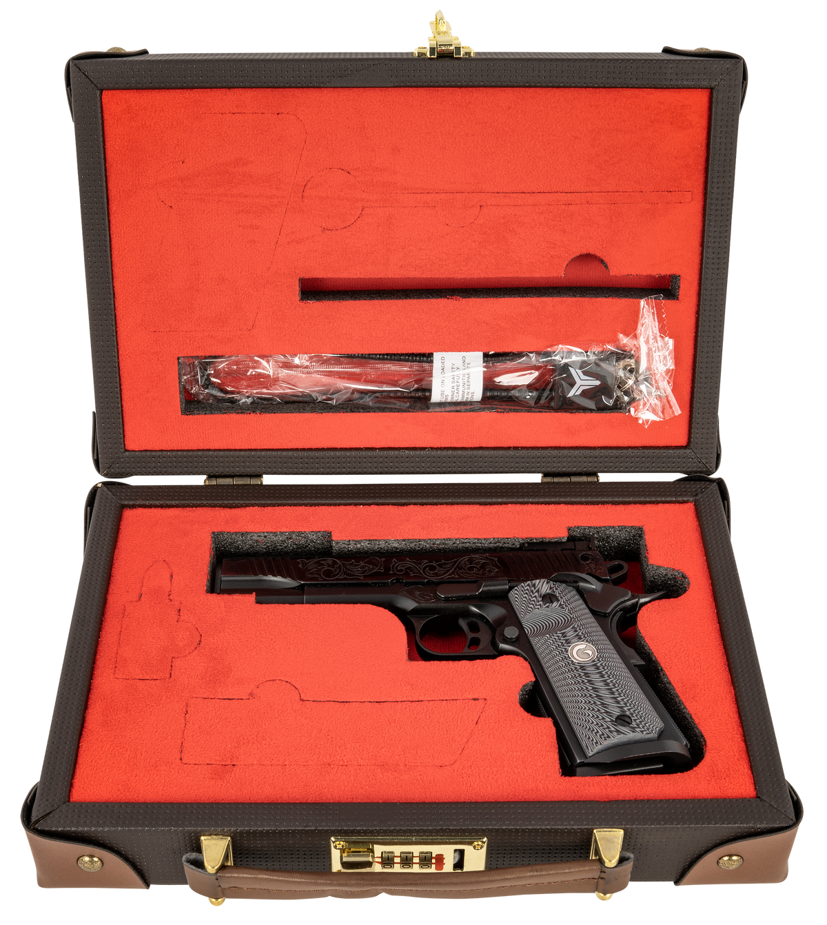 EAA Girsan MC1911 S Lux 45 ACP 5" 8+1 Semi-Auto Pistol - Black Chrome Engraved — view 3