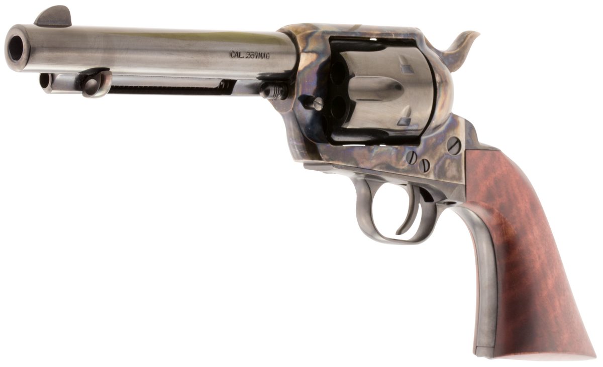 Traditions 1873 Frontier 357 Mag 5.50" 6-Shot SAO Revolver - Color Case Hardened Frame, Blued Barrel, Walnut Grip — view 3