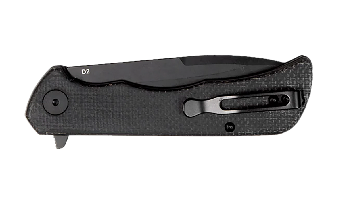 Templar Knife Paladin 3.27" Folding Drop Point Plain D2 Steel Blade Black Micarta Handle — view 3