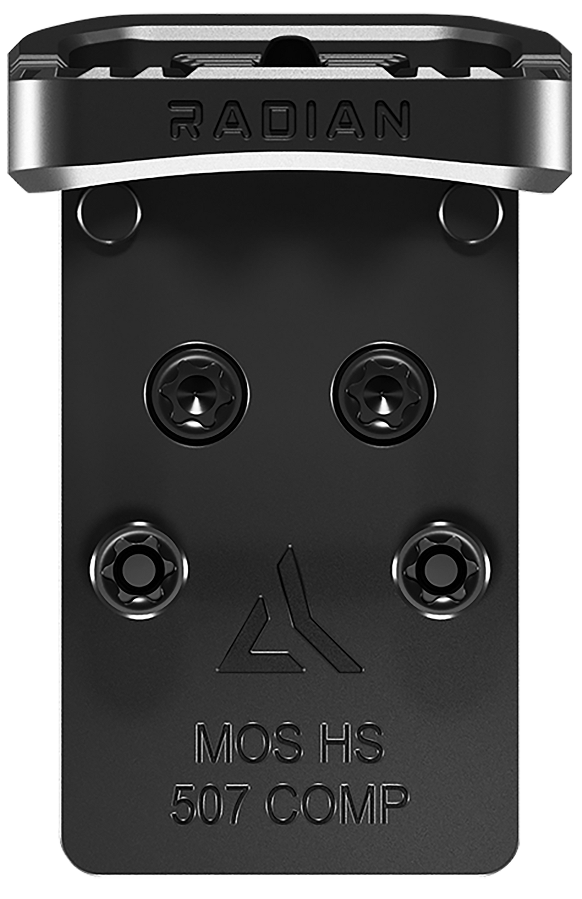 Radian Weapons Guardian+Six Black Optic Mount w/Back-Up Iron Sights - Glock MOS - Holosun 507C/407 — view 3