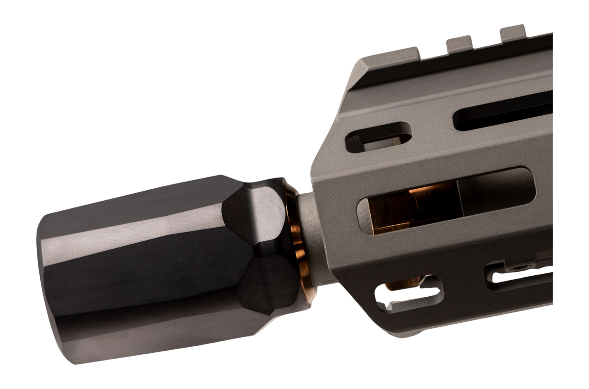 Q LLC Whistle Tip PVD Blast Mitigation Device for Cherry Bomb Muzzle Brake - 1.85" — view 3
