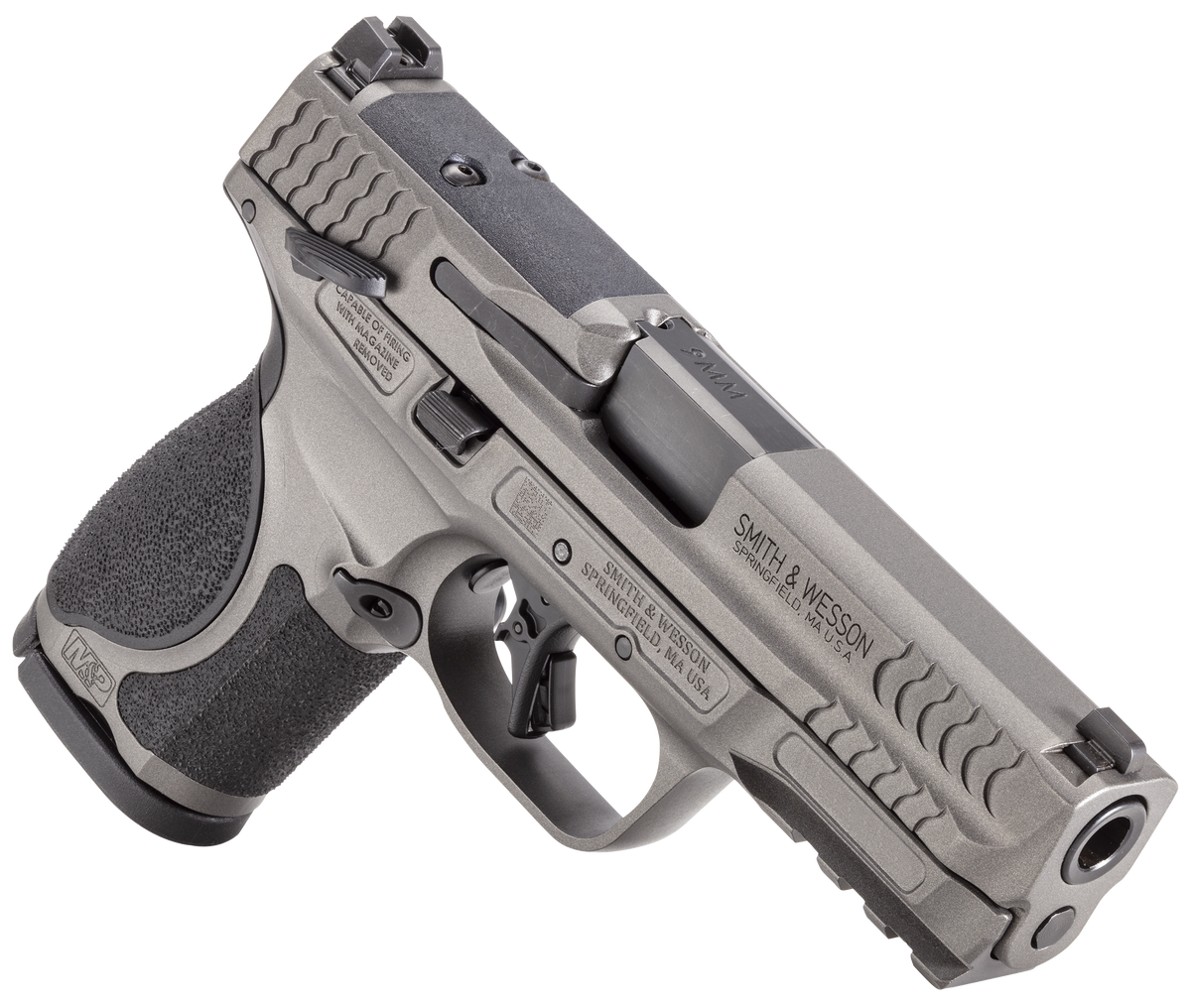 Smith & Wesson M&P 9 M2.0 Metal Compact 9mm Luger 4" 15+1 Semi-Auto Pistol - Tungsten Gray, Optic Ready, Thumb Safety — view 3