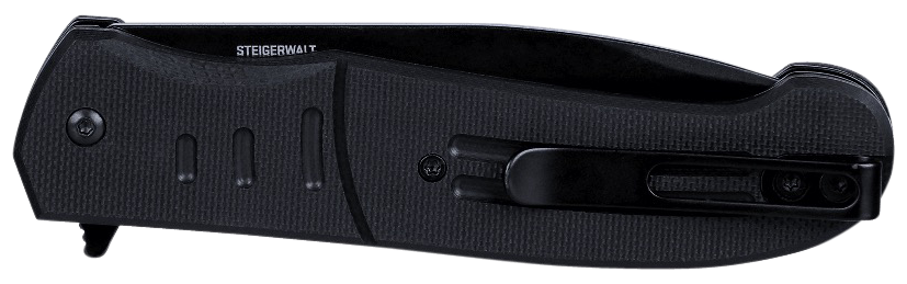 Columbia River CRKT 6885 Ignitor 3.48" Folding Drop Point Part Serrated Black Oxide 8Cr13MoV Black G10 Handle — view 3
