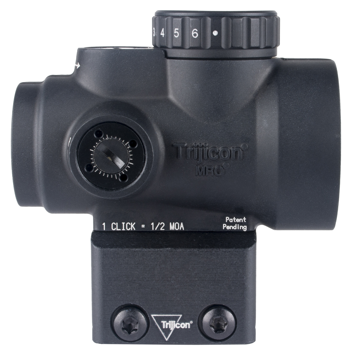 Trijicon MRO SD 1x25mm 2 MOA Red Dot Reflex Sight w/ Full Co-Witness Mount - Black — view 3
