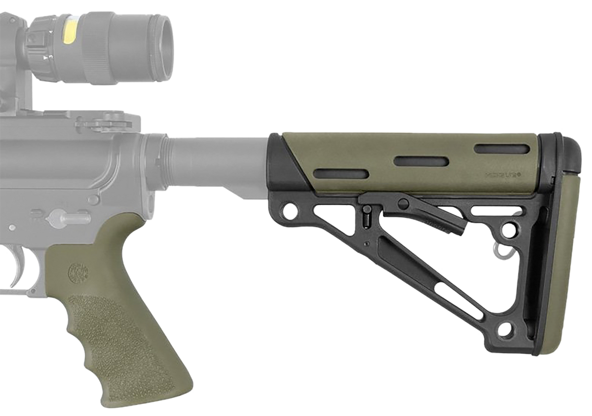 Hogue 15256 AR-15/M16 OverMolded Collapsible Buttstock & Pistol Grip Kit OD Green — view 3