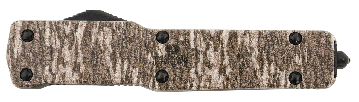 Templar Knife Premium LW Slim 3.16" OTF Dagger Plain D2 Black Oxide Stonewashed Powder Coated 4.93" Mossy Oak Bottomland Aged Aluminum Handle — view 3