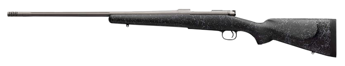 Winchester Model 70 Extreme 300 Win Mag 26" 3+1 Bolt Action Rifle - Tungsten Gray Cerakote / Charcoal Gray Bell & Carlson Stock — view 3