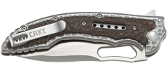 Columbia River CRKT 5470 Fossil 3.96" Folding Drop Point Plain Satin 8Cr13MoV Brown G10/SS — view 3