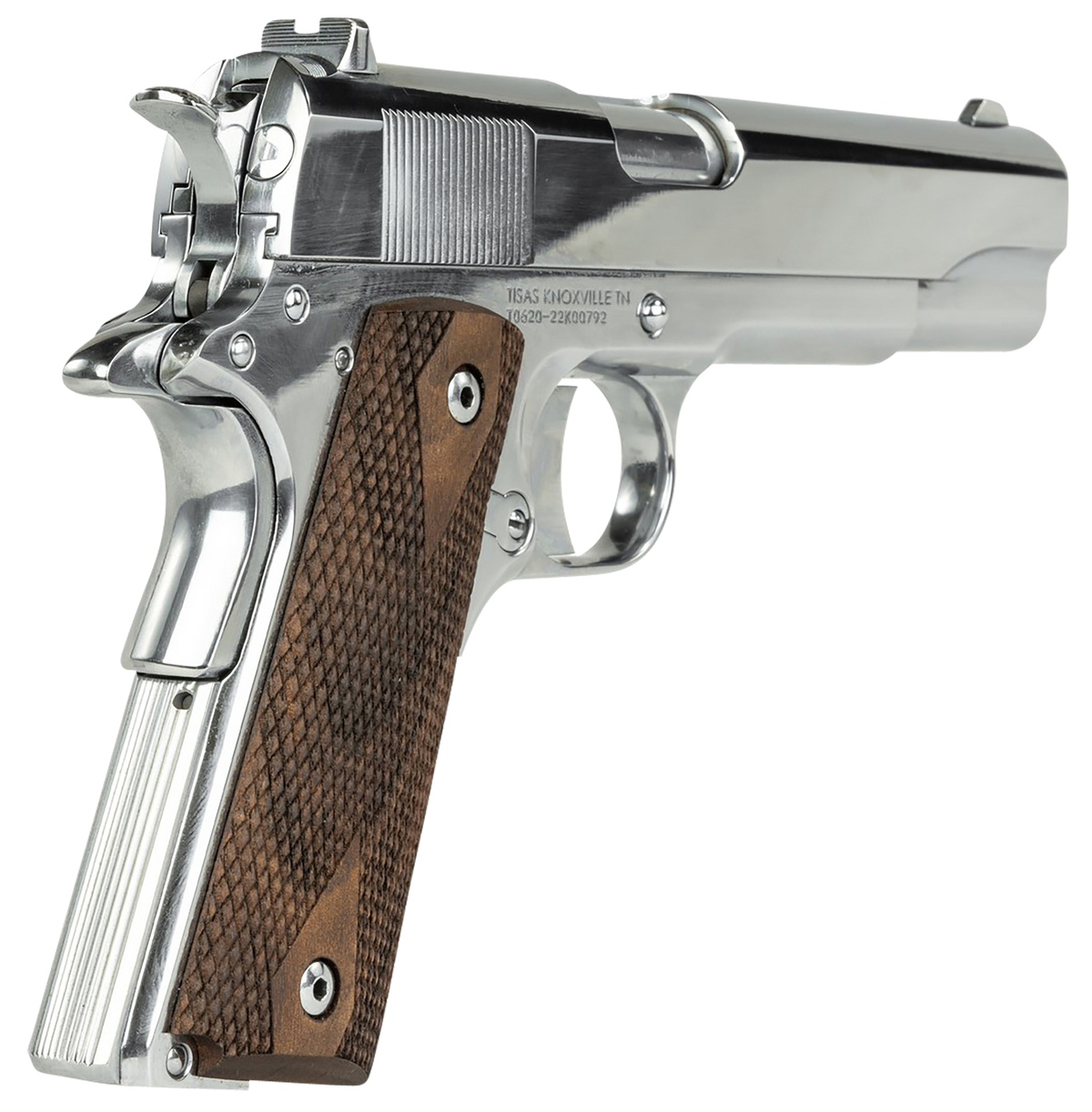 Tisas 1911 Regulator 38 Super / 9mm Luger 5" 9+1 SAO Pistol - Chrome — view 3