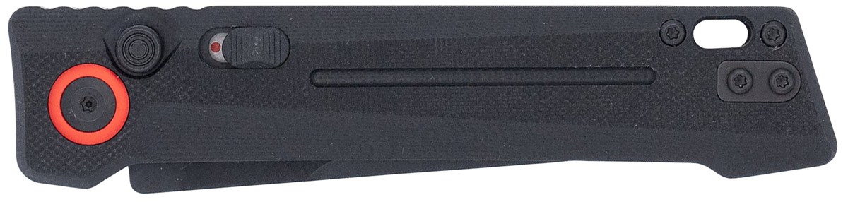 CobraTec Knives Inferno 3.50" OTF Tanto Plain D2 Steel Automatic Knife - Black TiCN — view 3