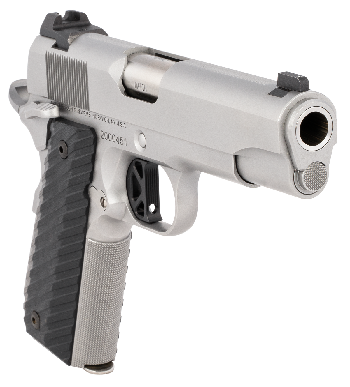 Dan Wesson V-Bob 45 ACP 4.25" 8+1 Semi-Auto Pistol - Bead Blasted Stainless — view 3