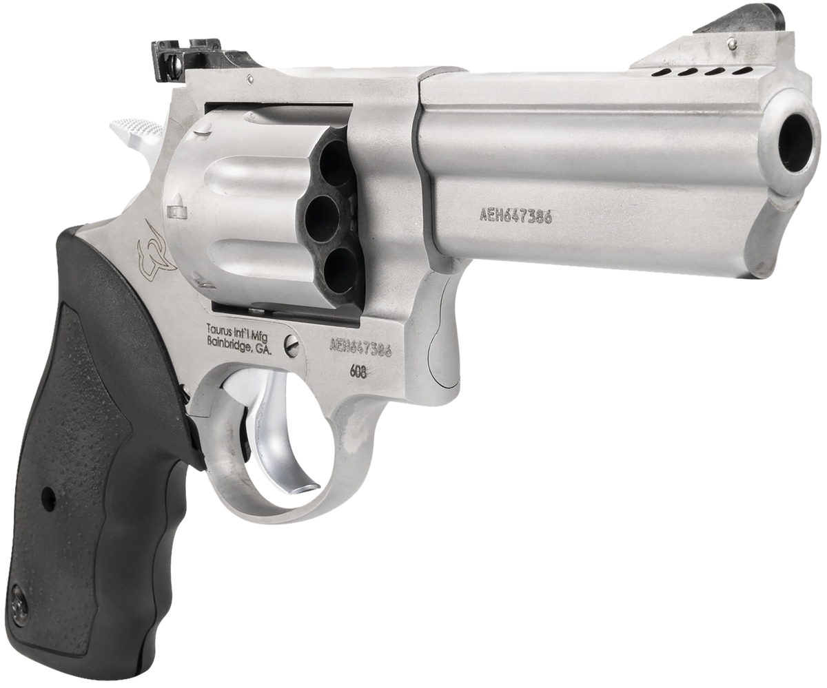 Taurus 608 357 Mag/38 Special +P 4" 8-Shot DA/SA Matte Stainless Large Frame Ported Revolver — view 3