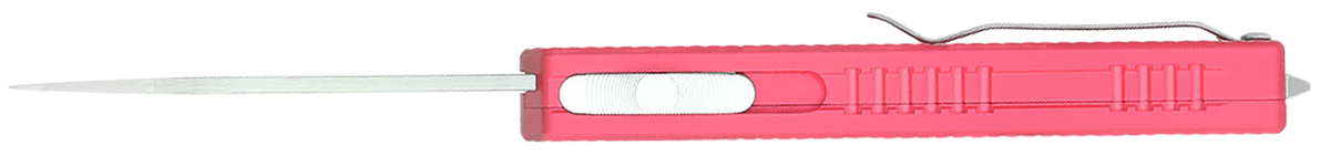CobraTec Knives Mini Mamba Gen II 2.25" OTF Plain D2 Stonewashed Red Aluminum Handle — view 3