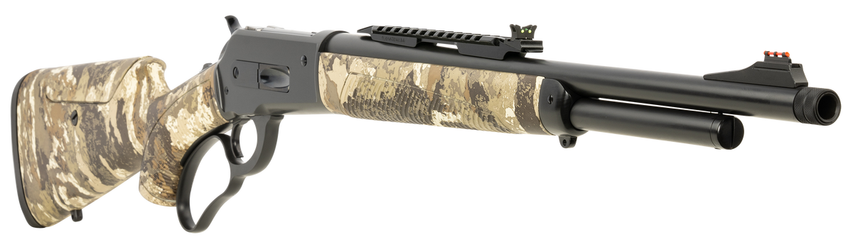 Taylors and Company Pedersoli 1886 Journey 45-70 Gov 19" 5+1 Lever Action Rifle - Black Cerakote Camo Stock — view 3