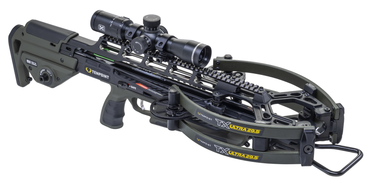 TenPoint TX Ultra 29.5 Crossbow w/ ACUslide MAXX & EVO-X Marksman Elite Scope 460 FPS - Moss Green — view 3
