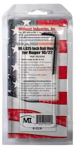 Midwest Industries MI-1022SM Ruger 10/22 Scope Mount 4.65" Picatinny Rail - Matte Black — view 3