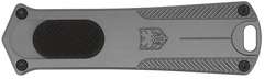 CobraTec Knives California 952 1.75" Drop Point Plain D2 Steel Black Stonewashed Gray Aluminum Handle OTF - CA Compliant — view 3