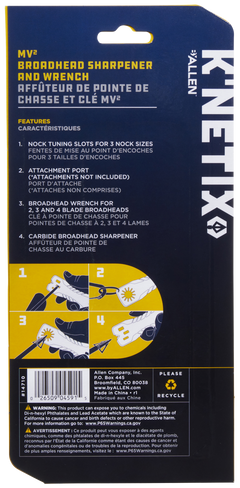 Allen K'Netix MV2 Broadhead Wrench & Sharpener 3-in-1 Gray/Olive — view 3