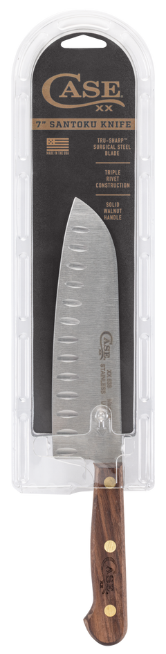 Case Santoku 7" Fixed Plain Tru-Sharp SS Walnut Handle — view 3