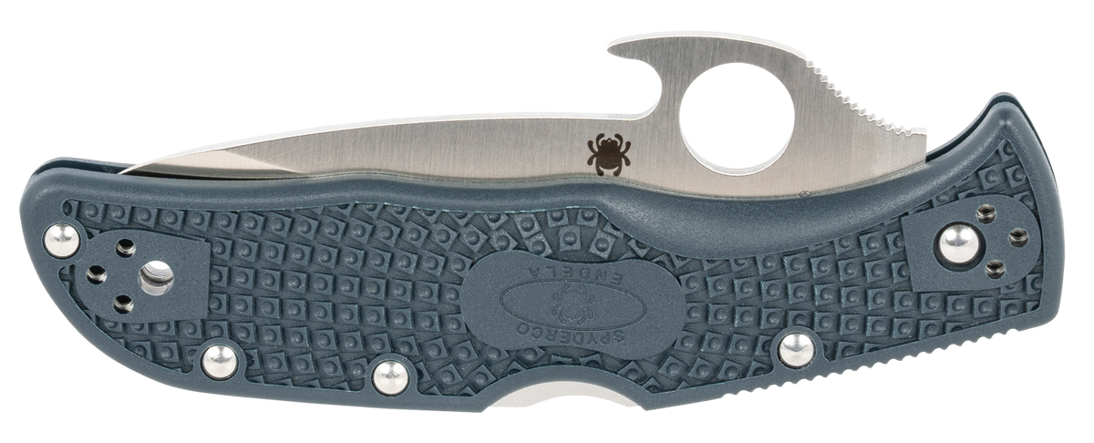 Spyderco Endela Lightweight 3.41" VG-10 Clip Point Plain FRN Blue/Gray Folding Knife — view 3
