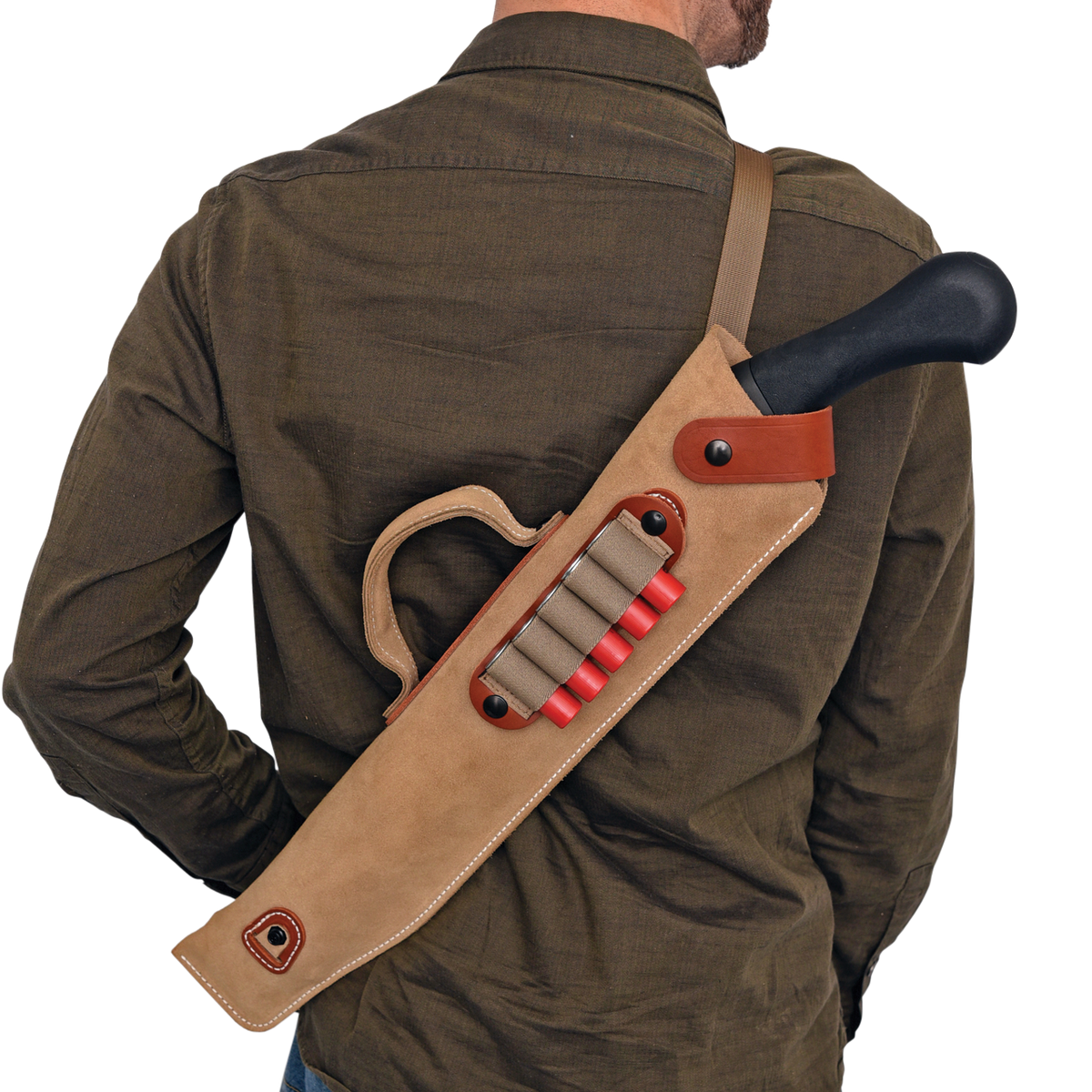 Desantis Gunhide Kurz Shotgun Scabbard Natural Leather 14" 12/20/.410 Ga — view 3