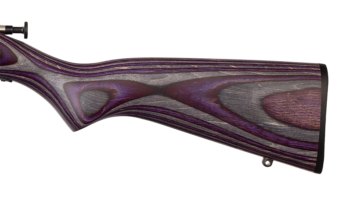 Crickett KSA2227 Youth 22 LR 16.12" 1-Rd Bolt Action Rifle - Purple Laminate Stock — view 3