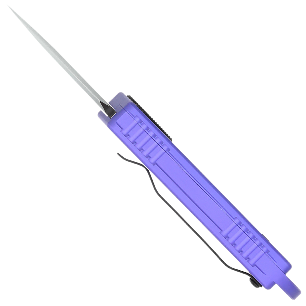 CobraTec Knives ASP 1.94" OTF Dagger D2 Steel Purple Aluminum Handle — view 3