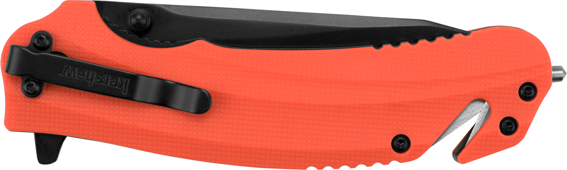 Kershaw 8650 Barricade 3.5" Folding Drop Point Plain Black Oxide Orange GFN — view 3